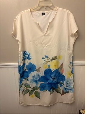 Women's Cream Floral Dress